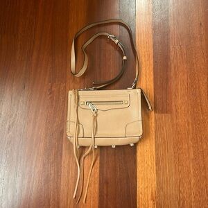 REBECCA MINKOFF REGAN CROSSBODY camel tan leather
